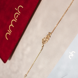 Palestine Map bracelet in gold