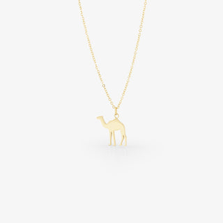 Flat-lay of Camel Necklace with minimalist design, perfect for daily wear or gifting.